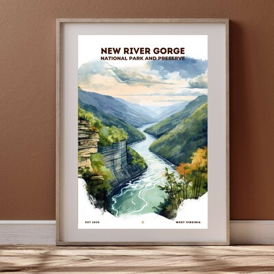 New River Gorge National Park and Preserve Poster, Travel Art, Office Poster, Home Decor | S8 - image4